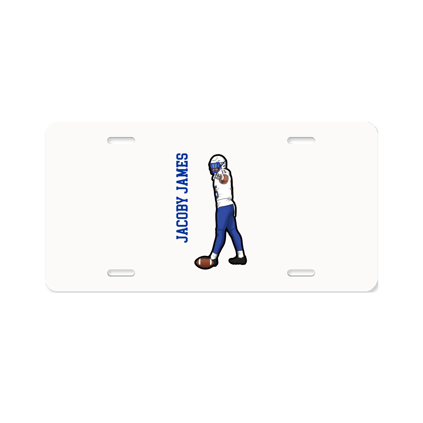 License Plate — Name Vertical in Classic