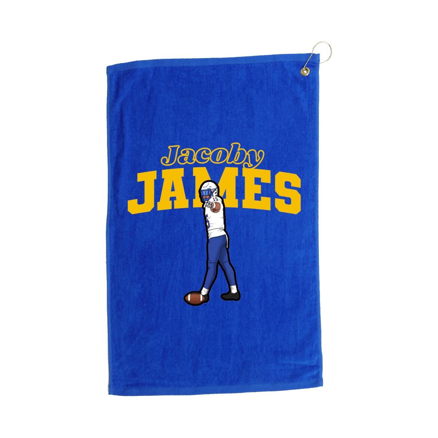 Golf Towel — Name Arch in Royal