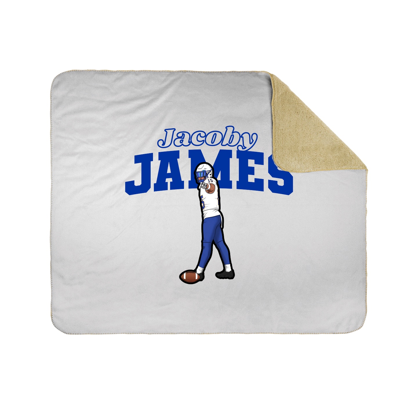 Throw Blanket — Name Arch in White