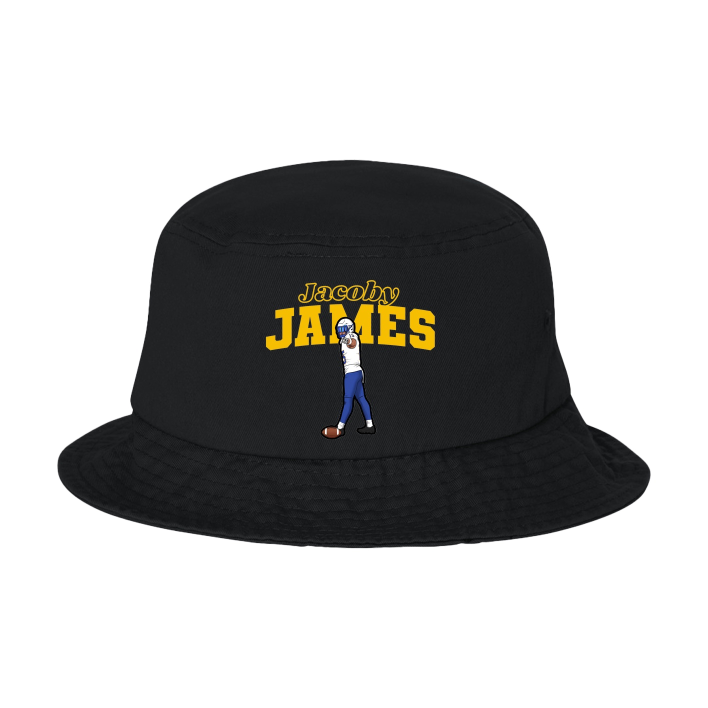 Bucket Cap — Name Arch in Black