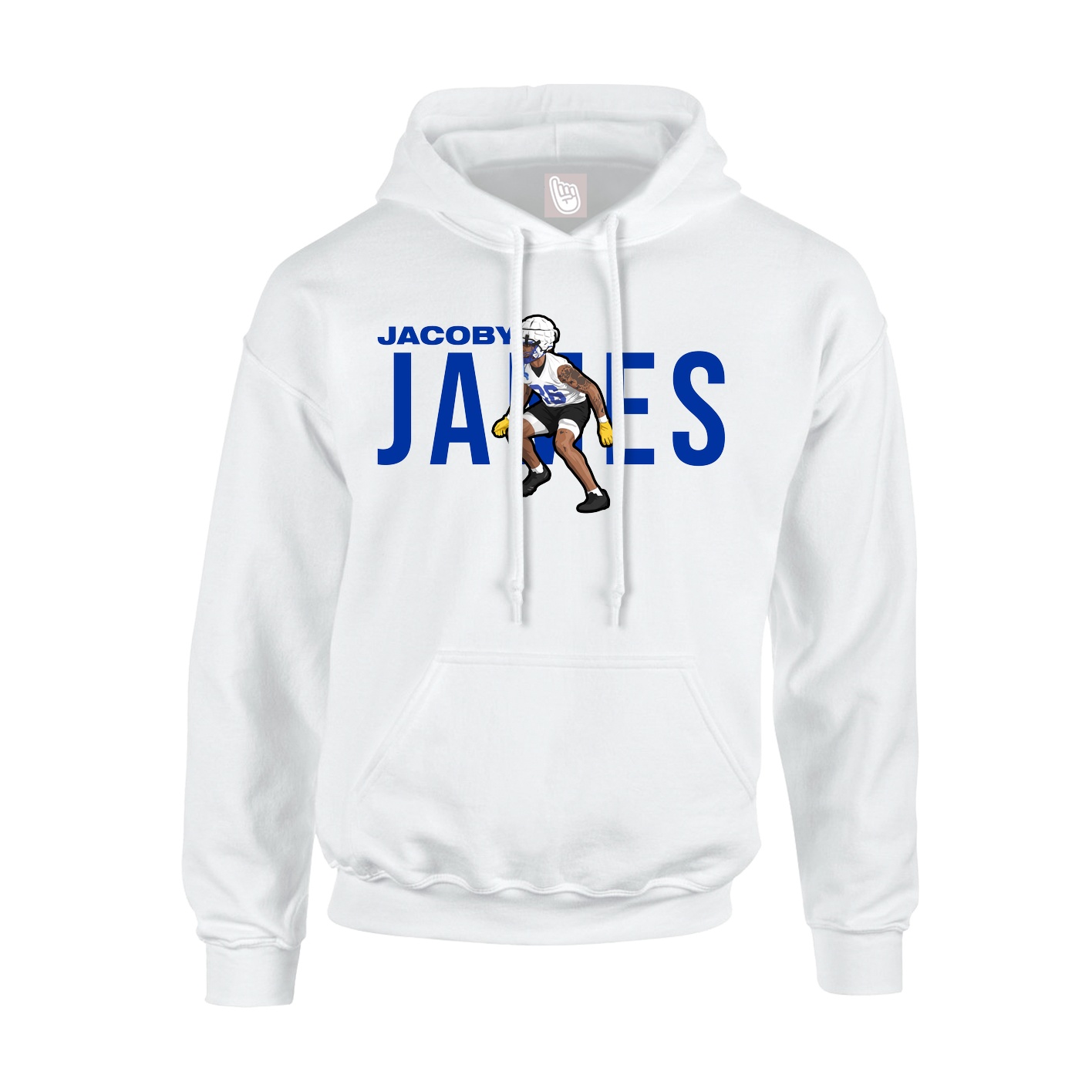 Youth Hoodie — Player Name in White