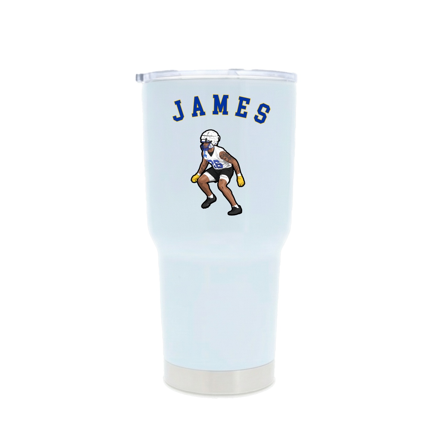 30oz Stainless Steel Tumbler — Shirsey Arch in White