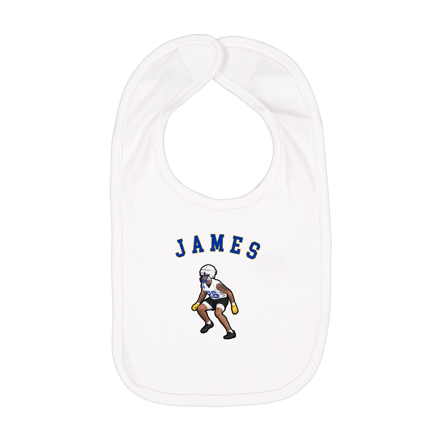 Infant Bib — Shirsey Arch in White