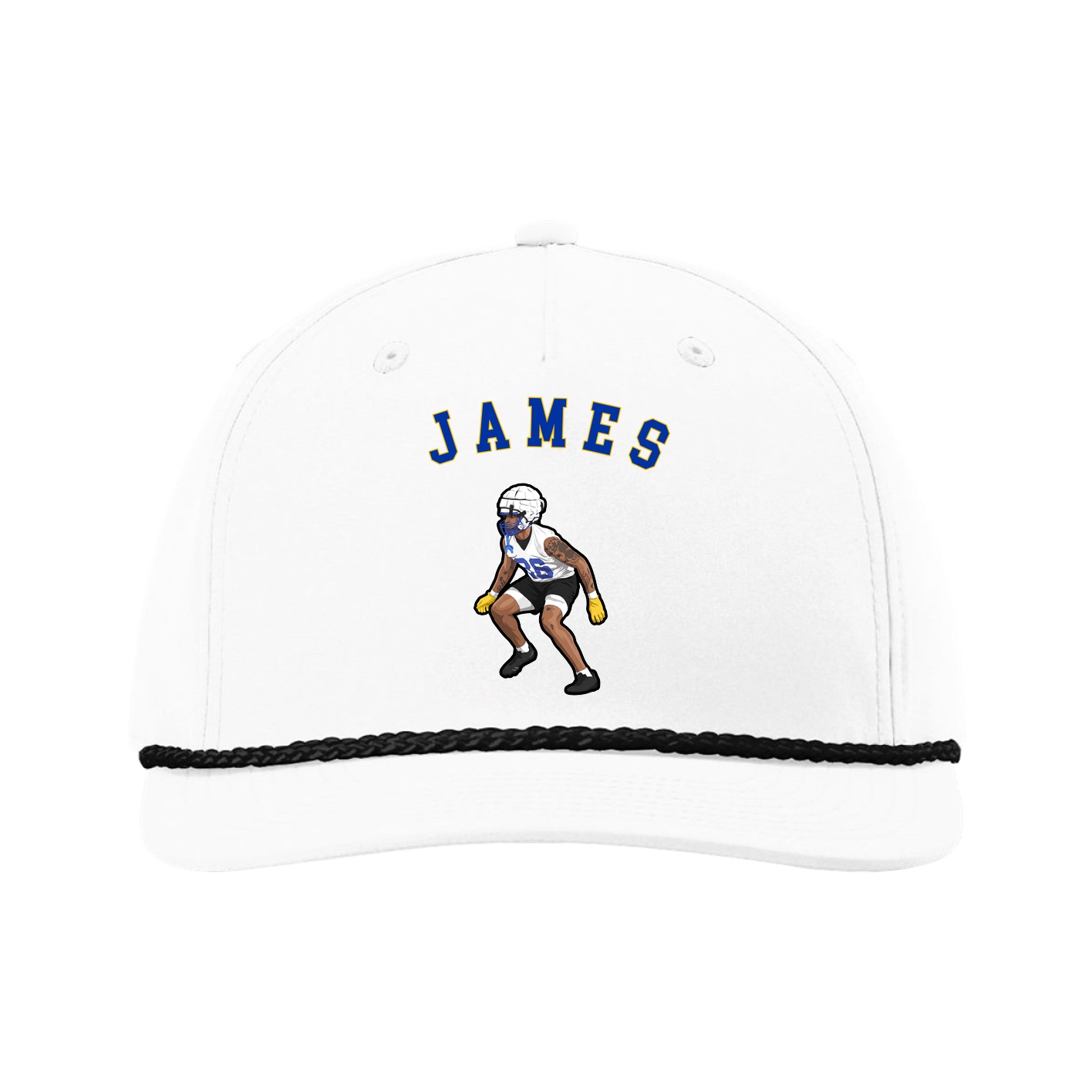 Five-Panel Classic Rope Cap — Shirsey Arch in White