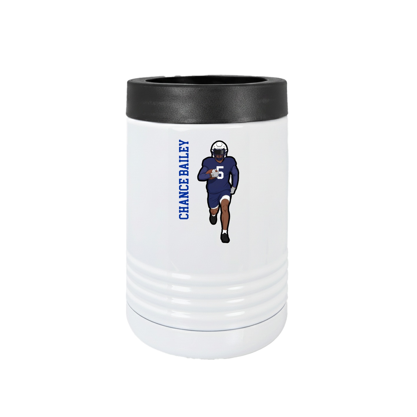 Beverage Holder — Name Vertical in White