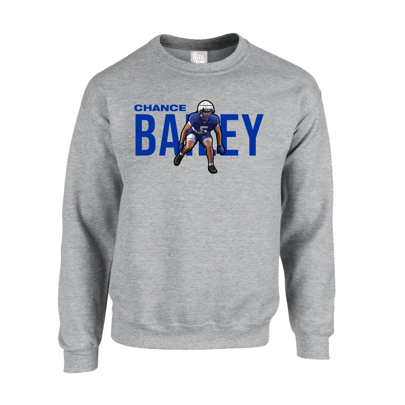 Fleece Crew — Player Name in Grey