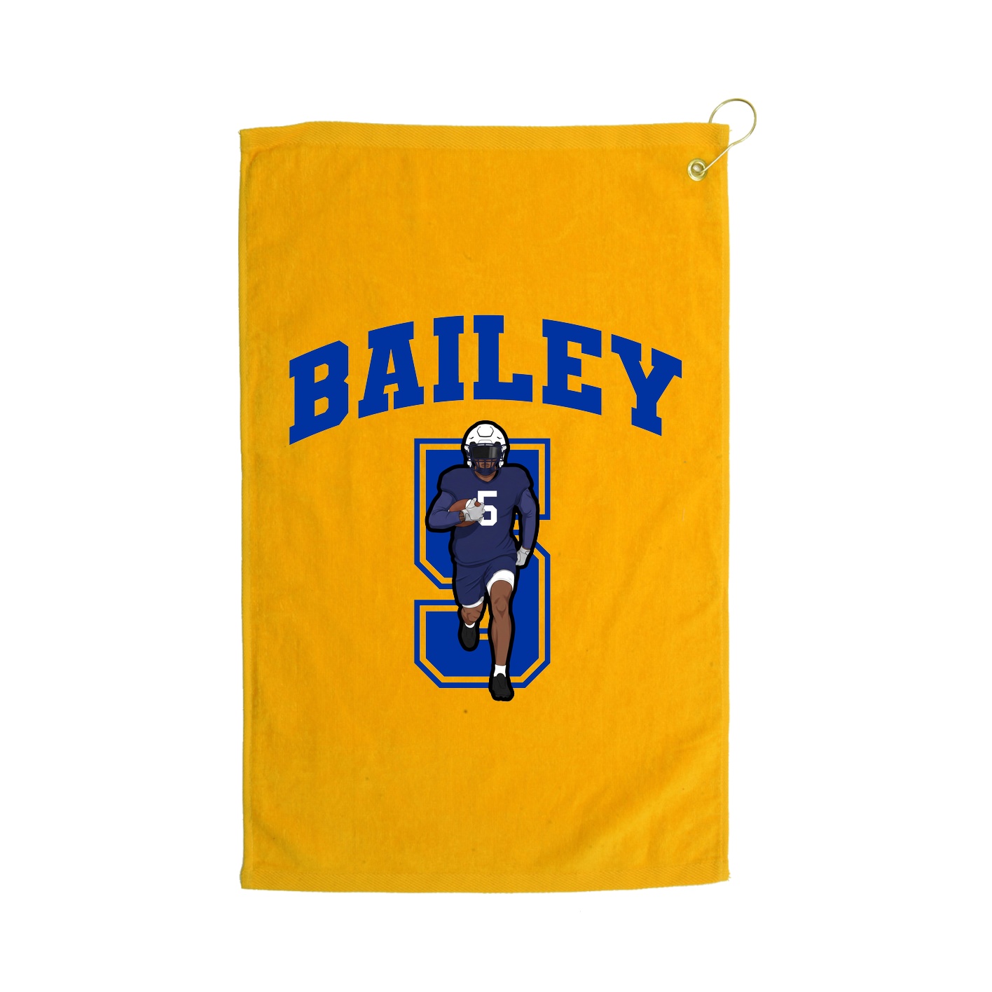 Golf Towel — Number in Gold