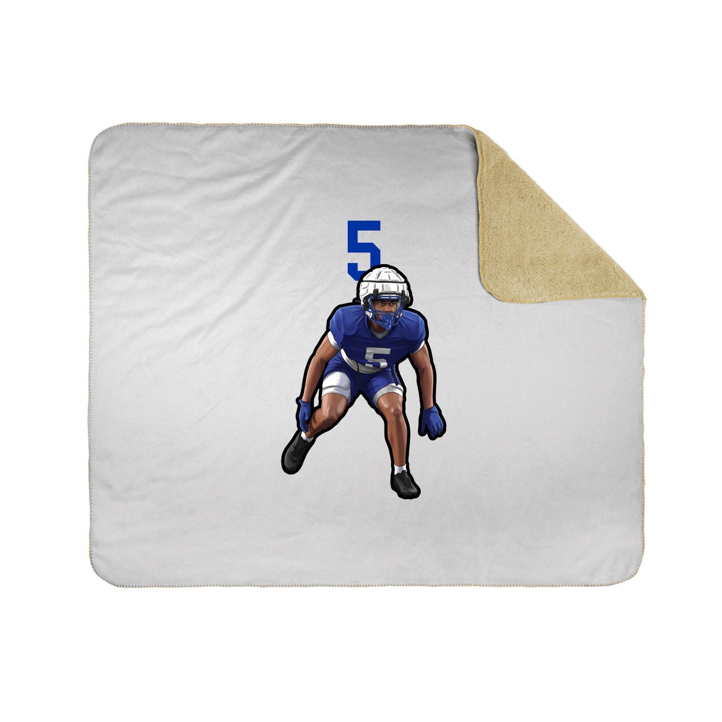Throw Blanket — Number Top in White