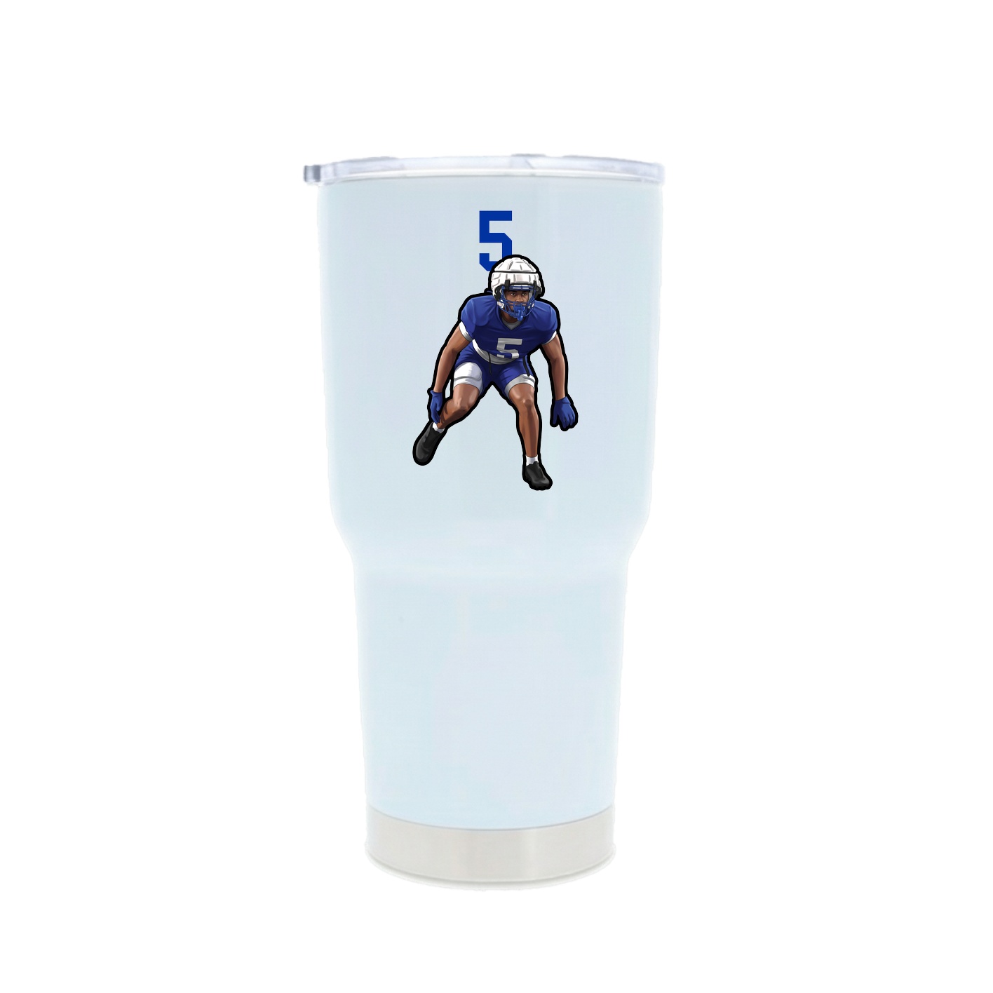 30oz Stainless Steel Tumbler — Number Top in White