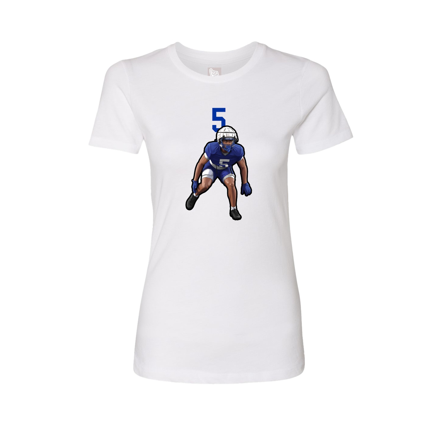 Fitted Women's Tee — Number Top in White