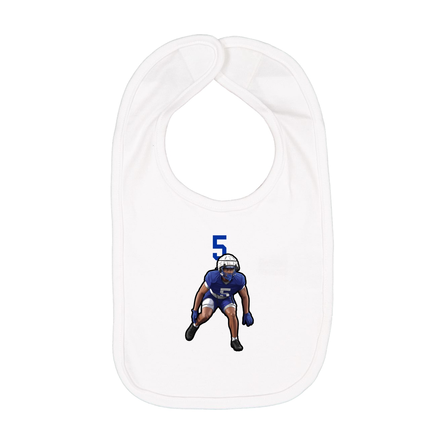 Infant Bib — Number Top in White