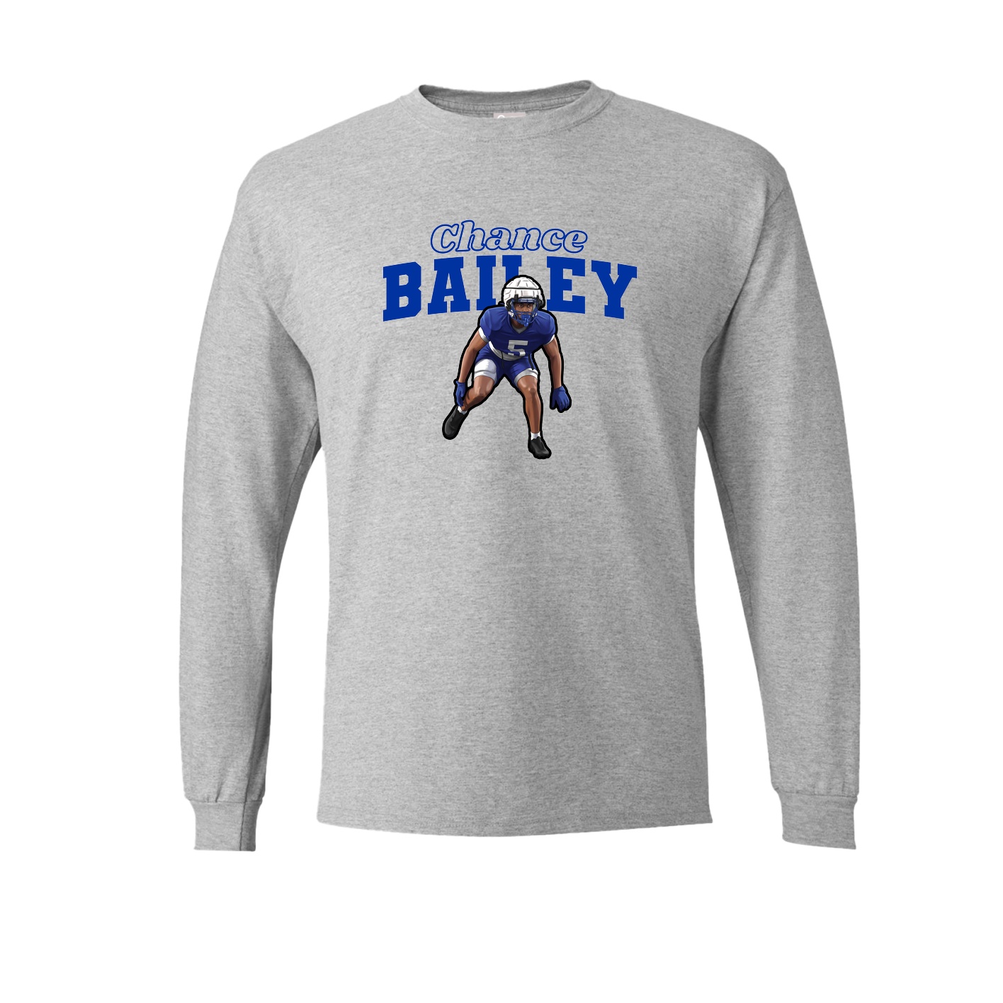 Long Sleeve Tee — Name Arch in Grey