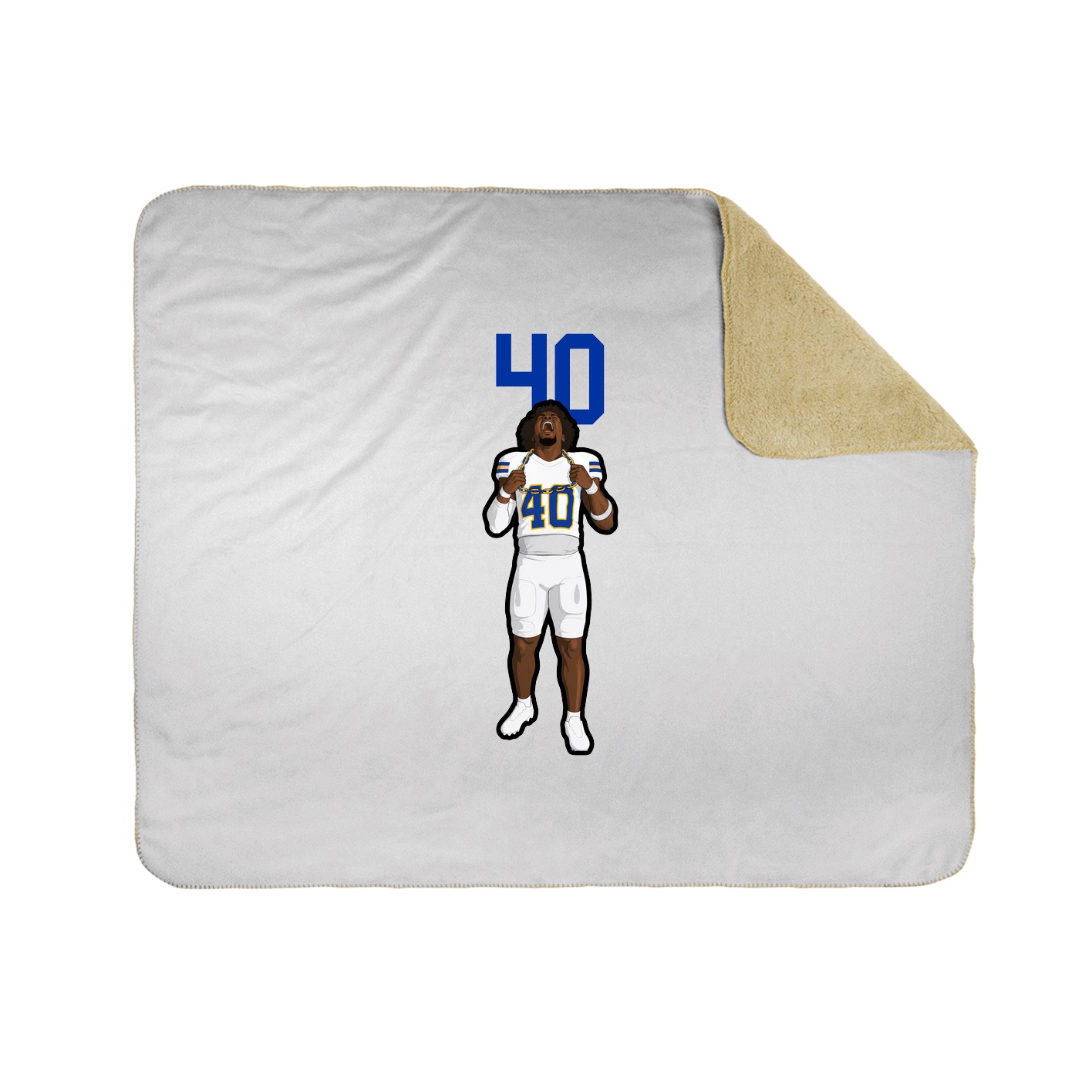 Throw Blanket — Number Top in White