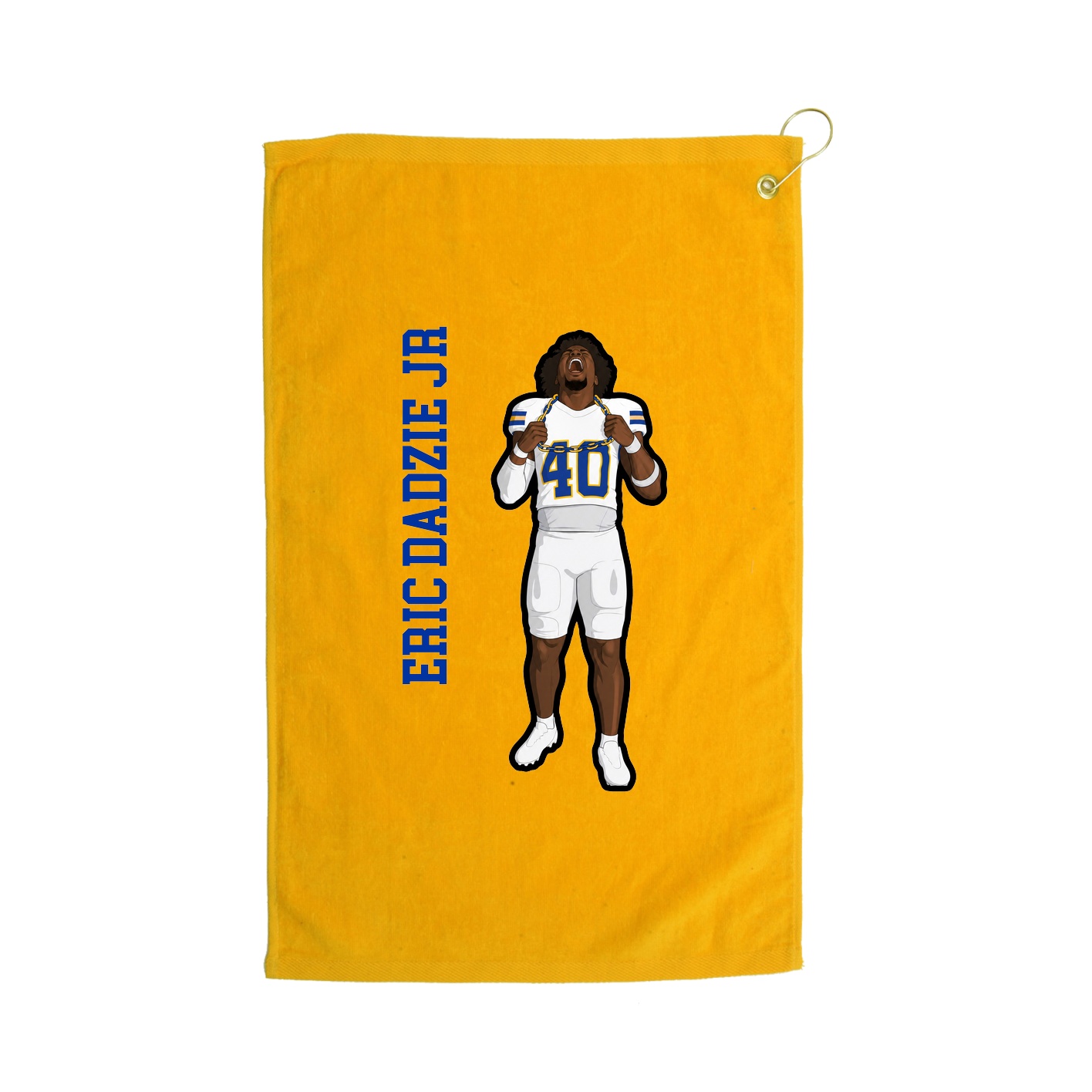 Golf Towel — Name Vertical in Gold