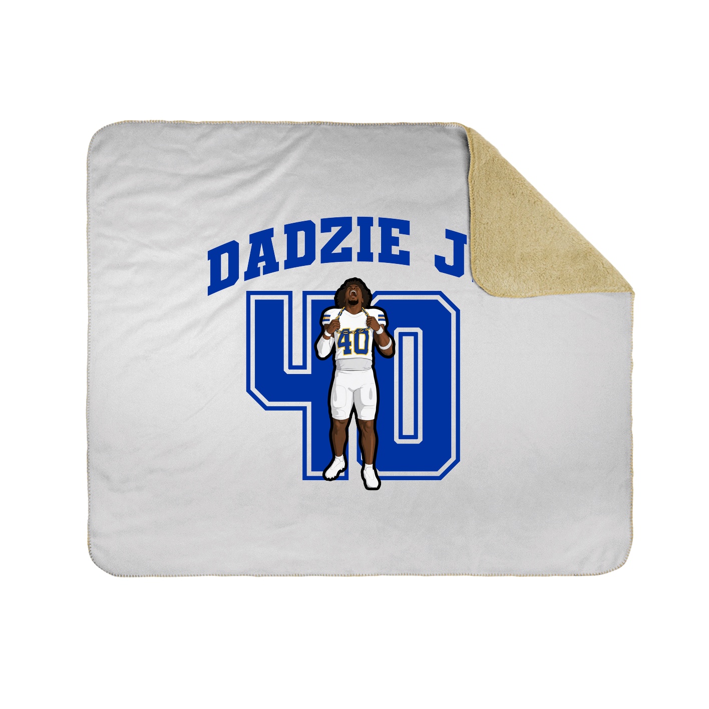 Throw Blanket — Number in White