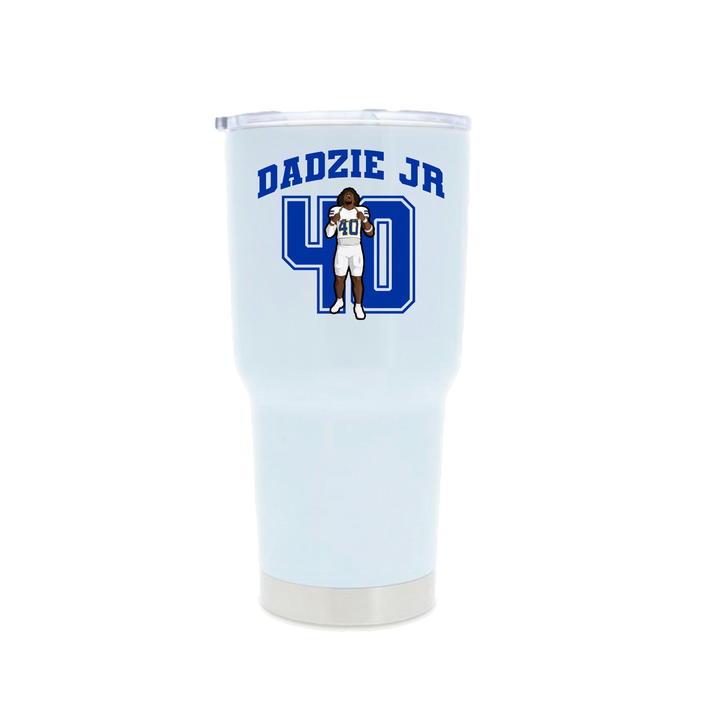 30oz Stainless Steel Tumbler — Number in White