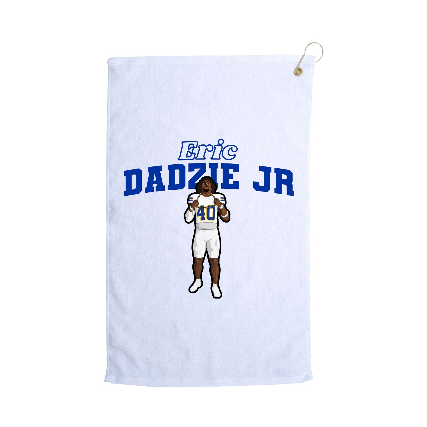 Golf Towel — Name Arch in White