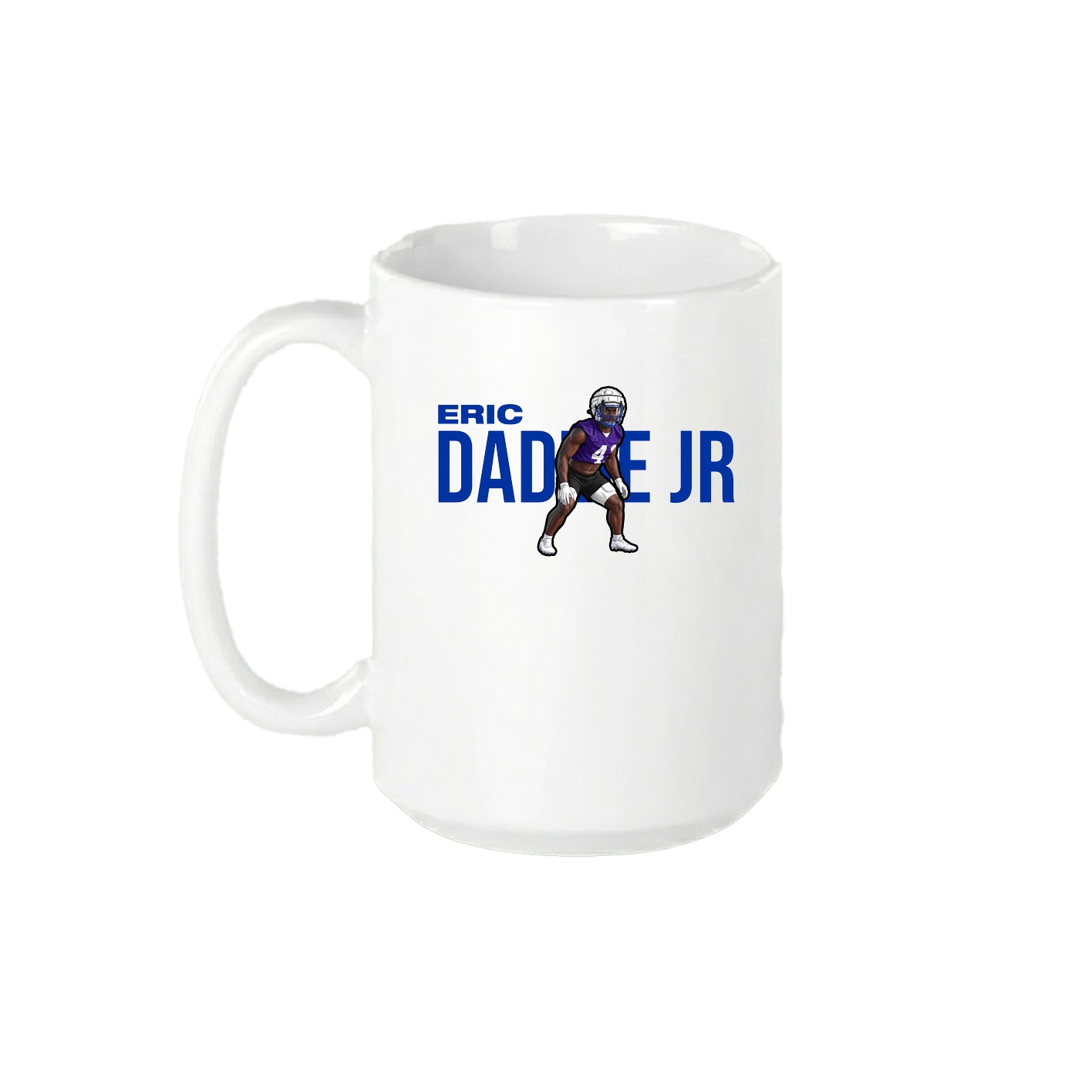 15oz Coffee Mug — Player Name in White