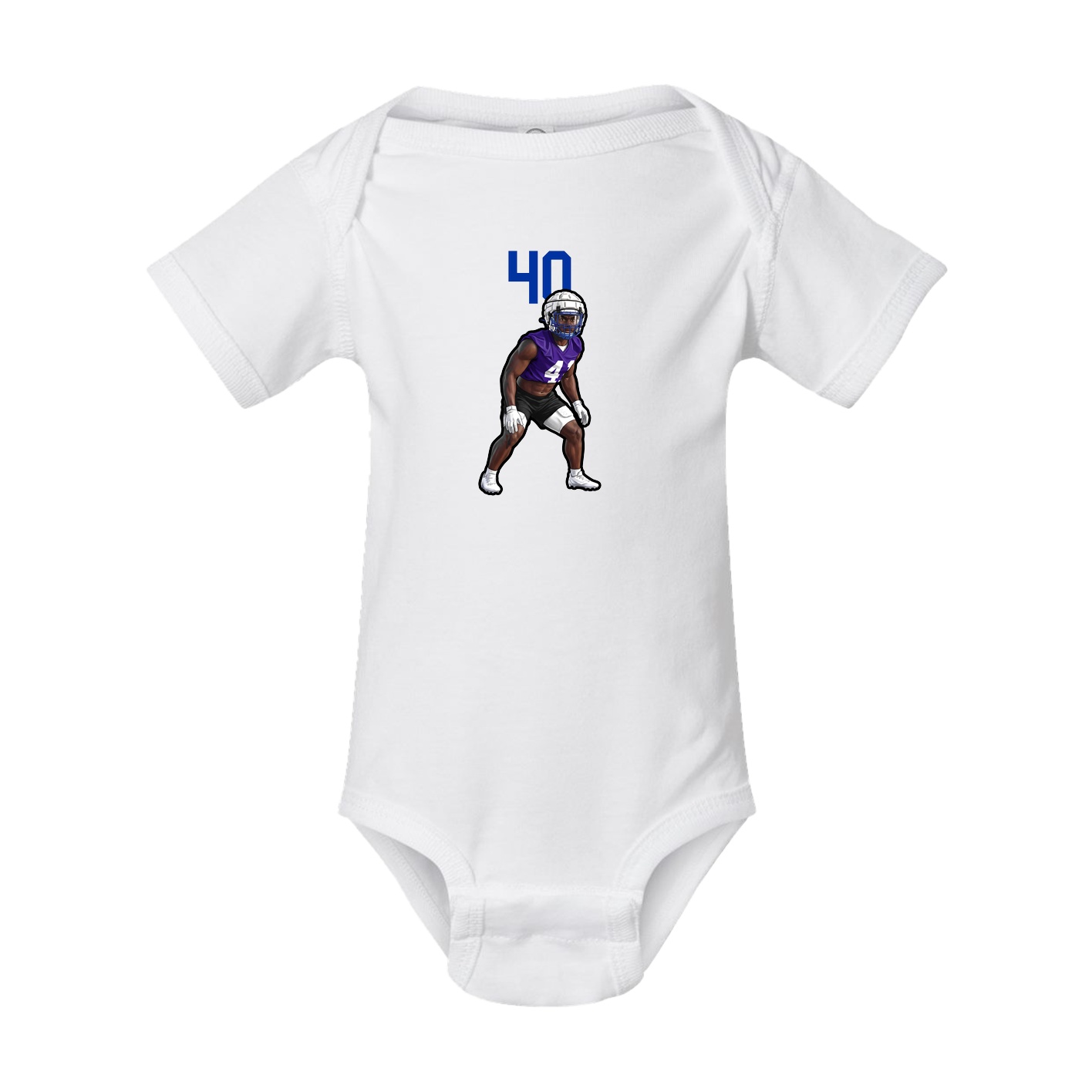 Baby Onesie — Number Top in White