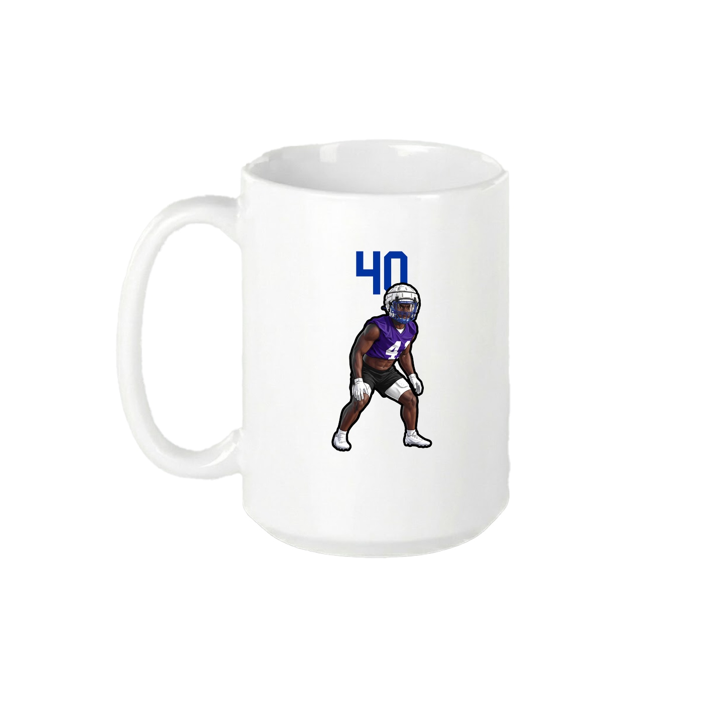 15oz Coffee Mug — Number Top in White