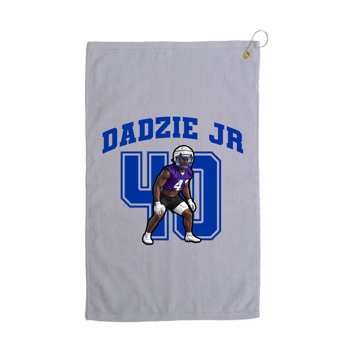 Golf Towel — Number in Grey
