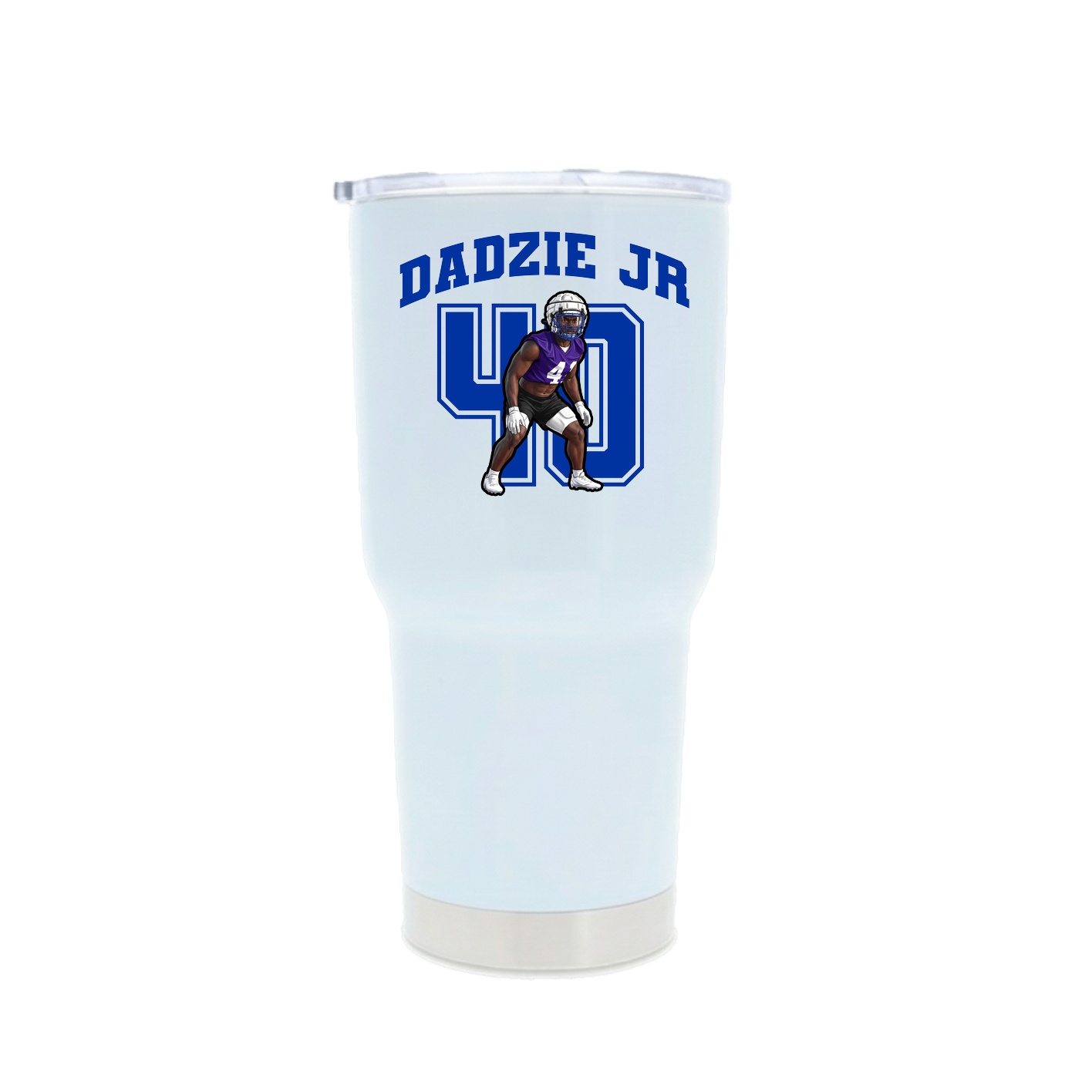 30oz Stainless Steel Tumbler — Number in White