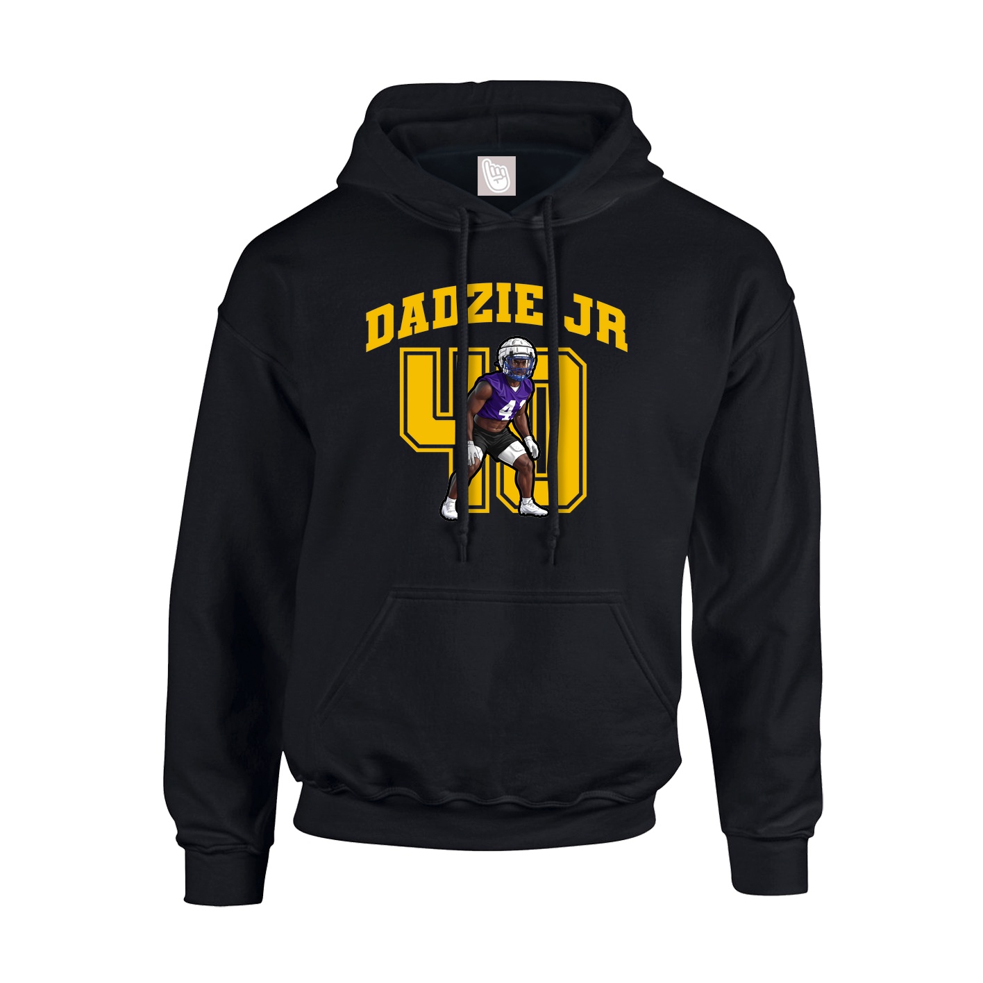 Hoodie — Number in Black