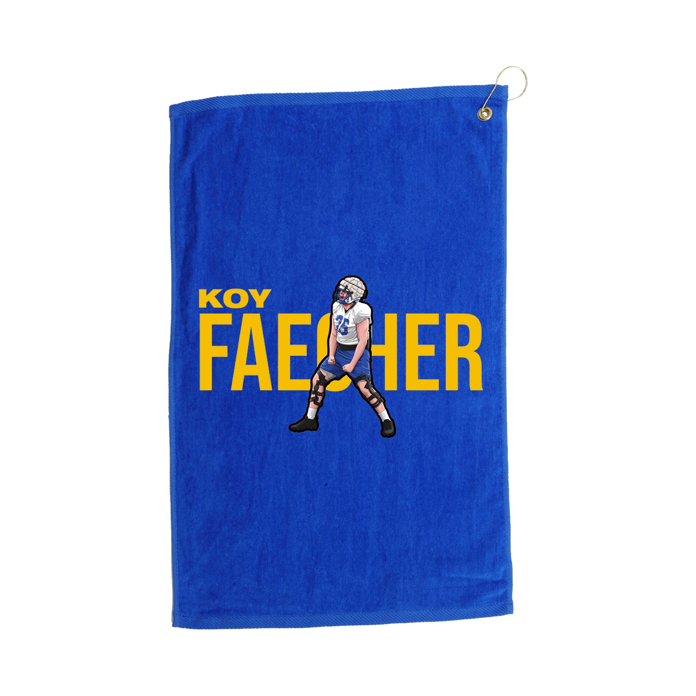 Golf Towel — Player Name in Royal