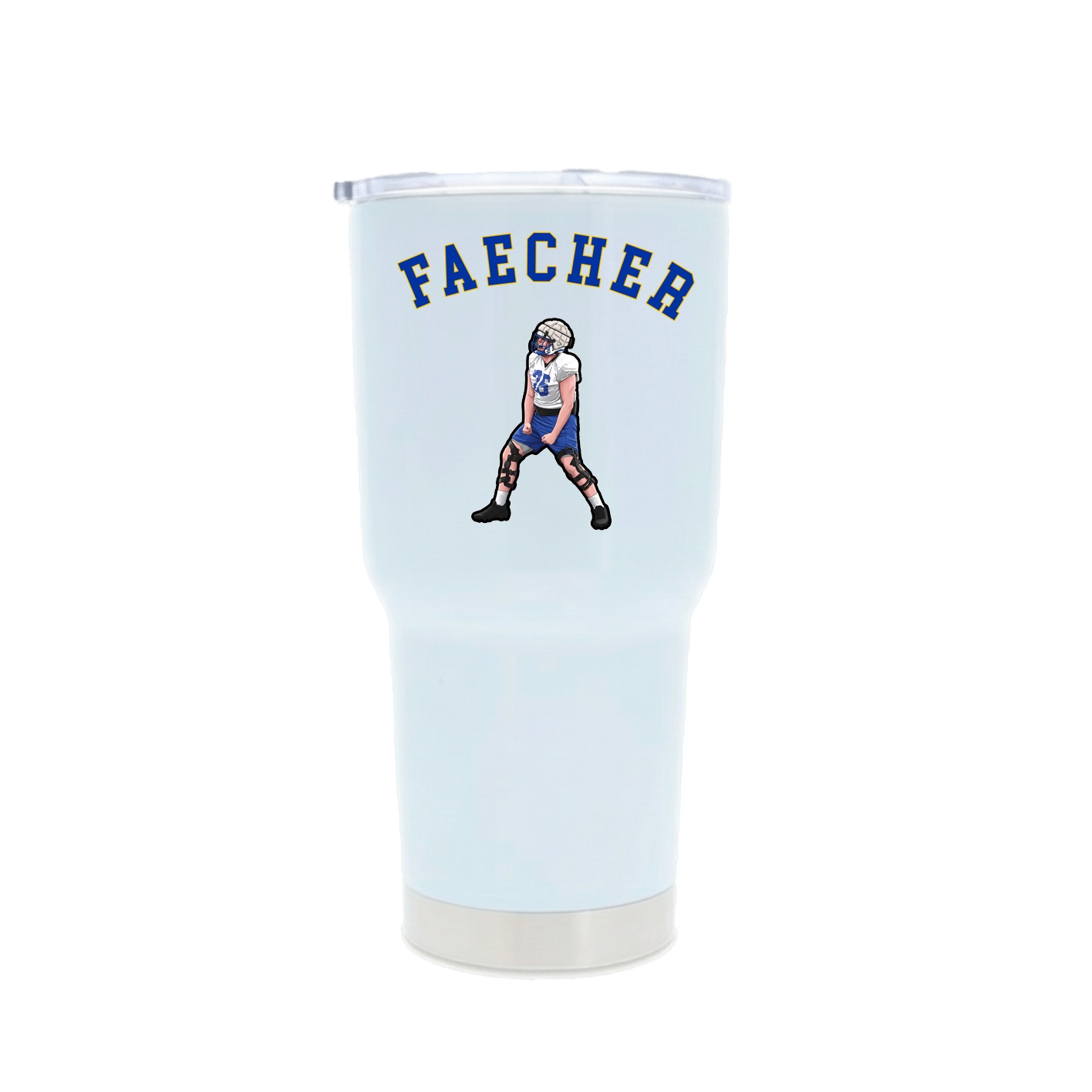 30oz Stainless Steel Tumbler — Shirsey Arch in White