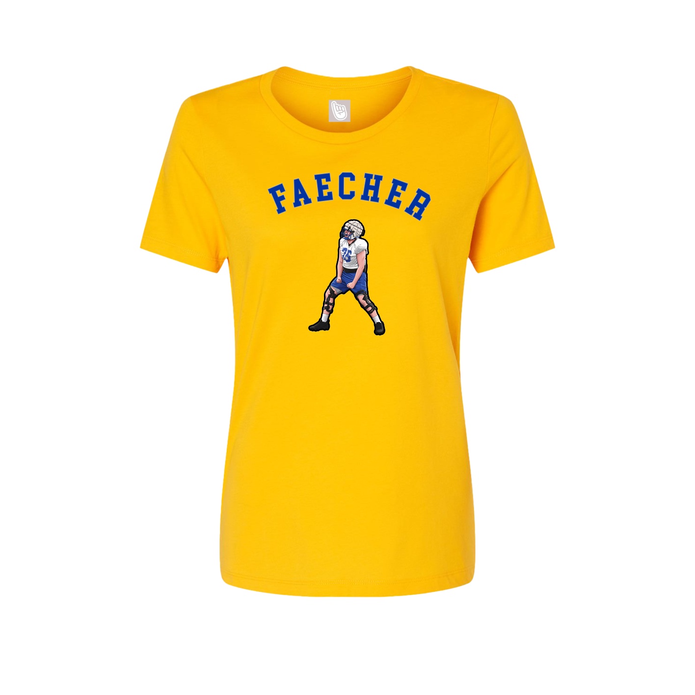 Fitted Women's Tee — Shirsey Arch in Gold