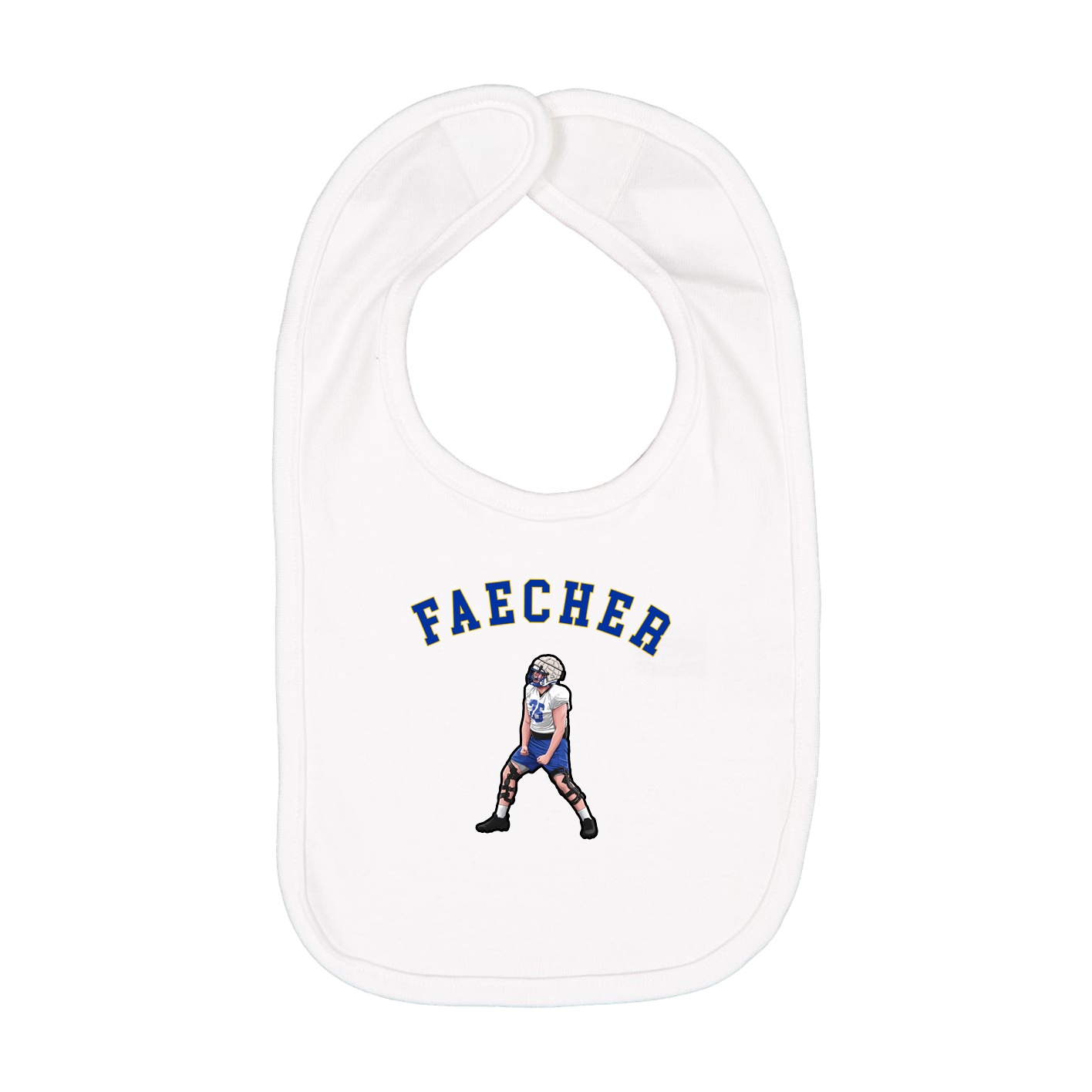 Infant Bib — Shirsey Arch in White