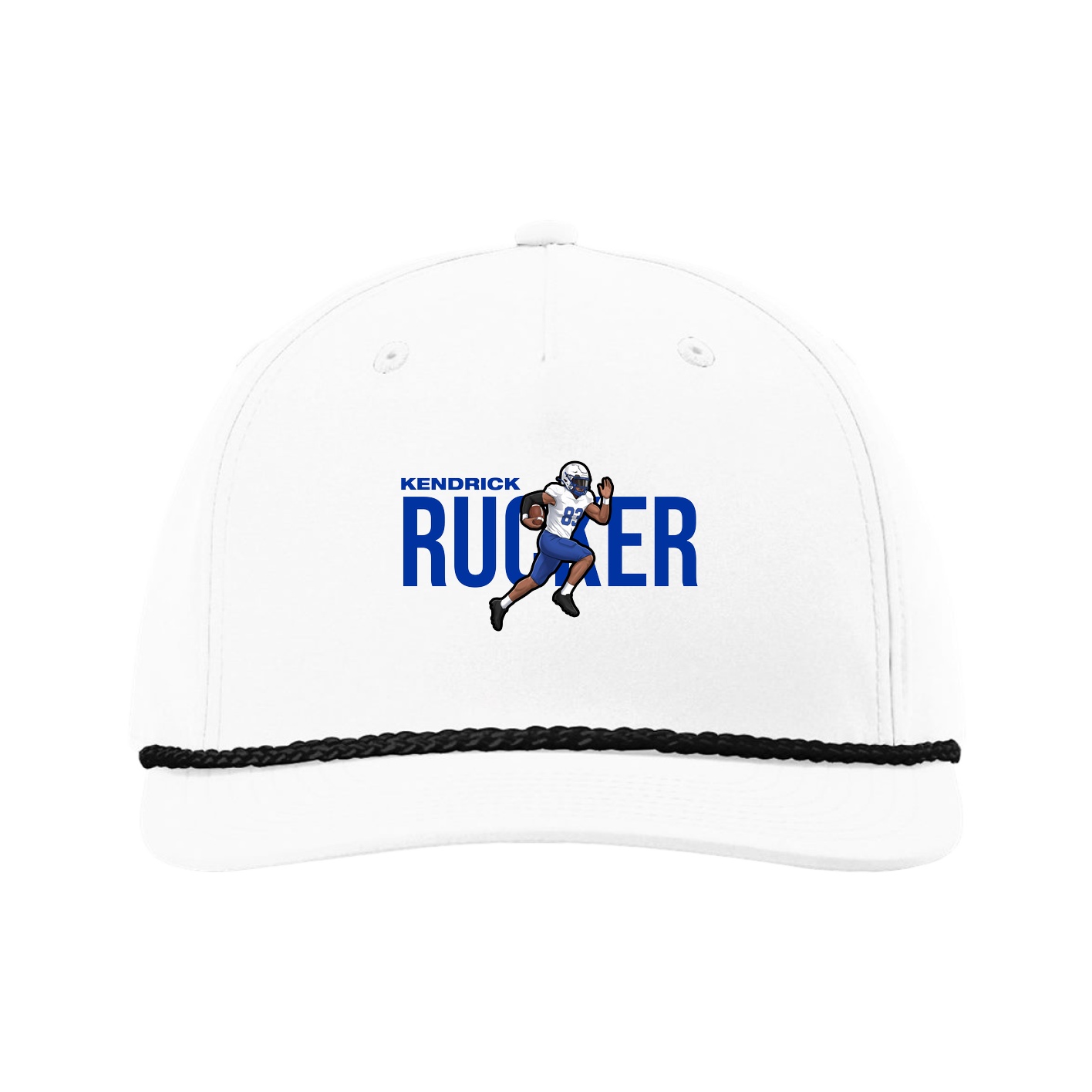 Five-Panel Classic Rope Cap — Player Name in White