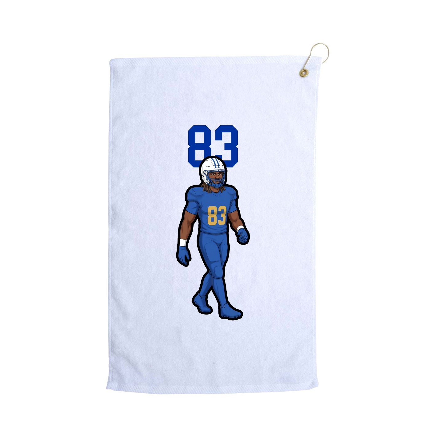 Golf Towel — Number Top in White