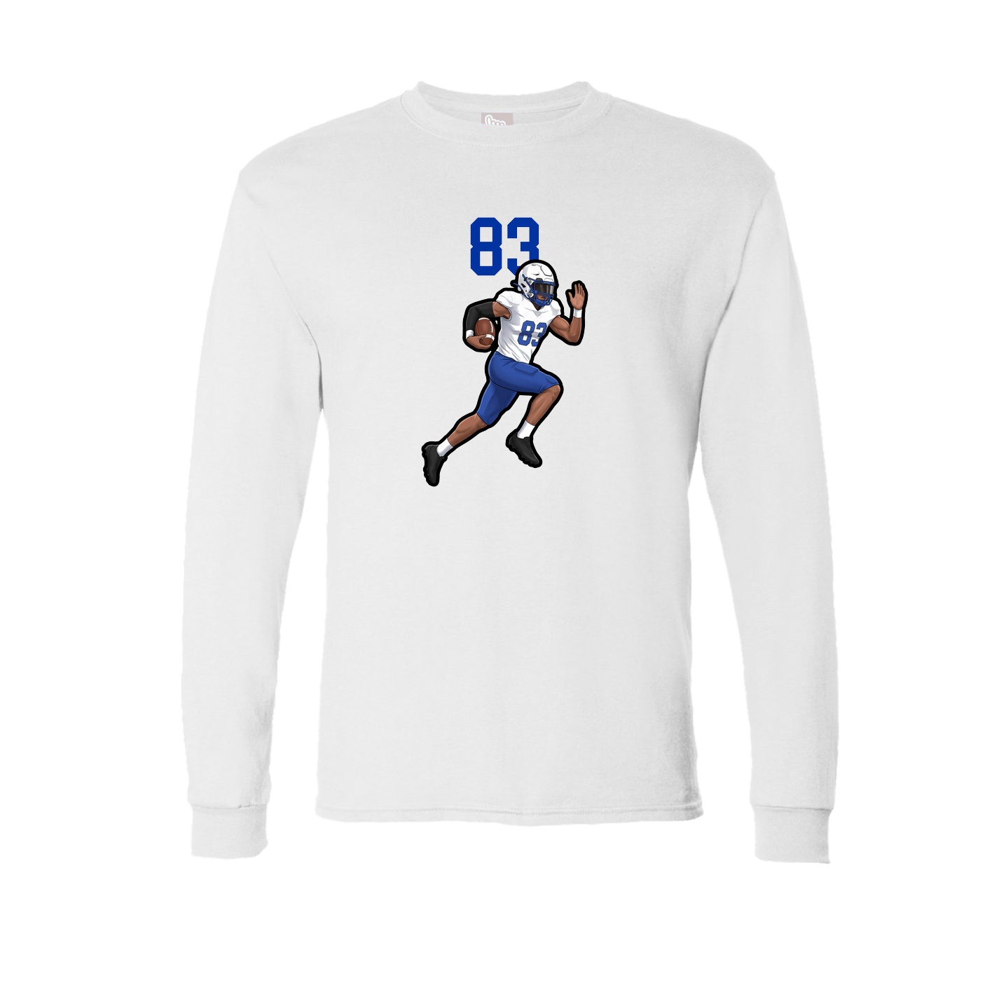 Long Sleeve Tee — Number Top in White