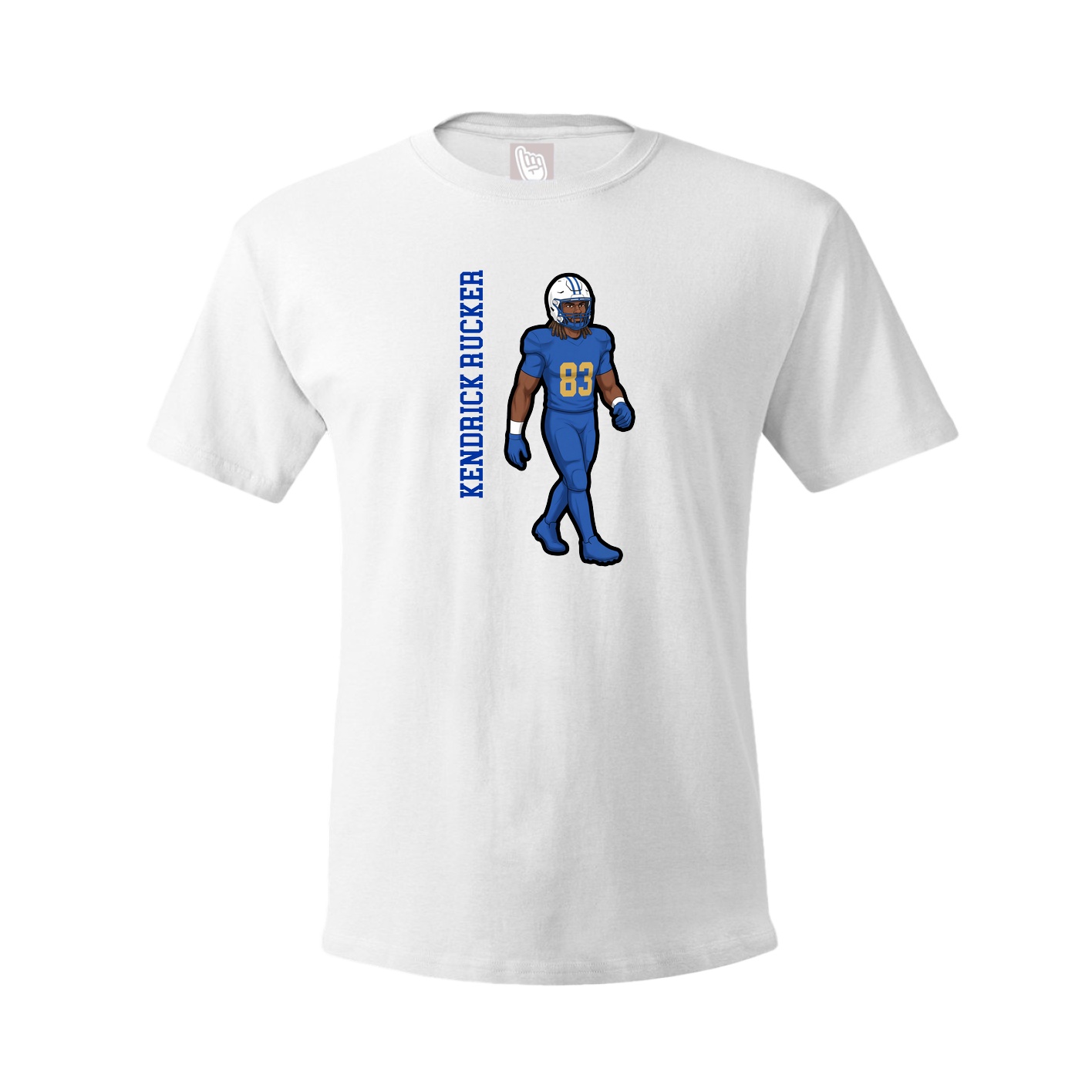 Tee — Name Vertical in White