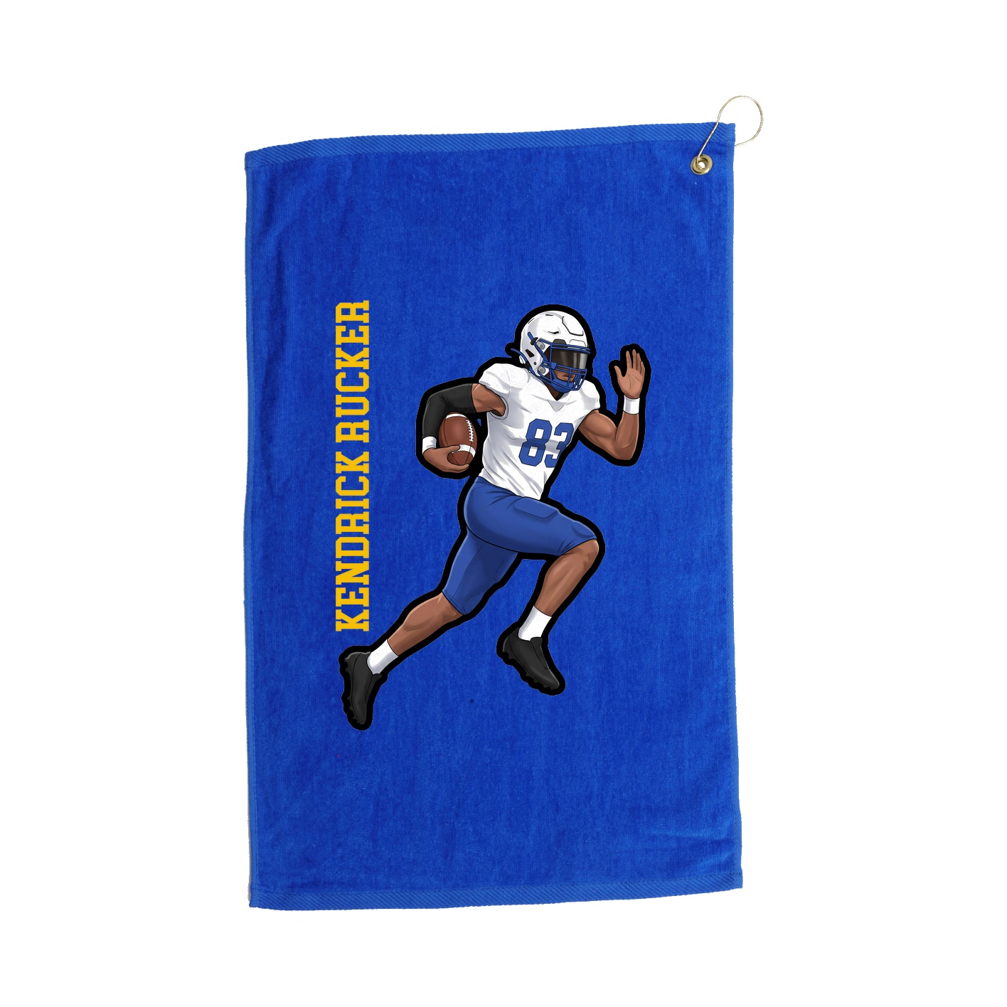 Golf Towel — Name Vertical in Royal