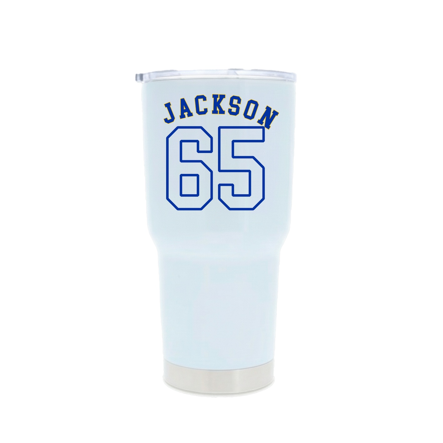 30oz Stainless Steel Tumbler — Shirsey Arch in White