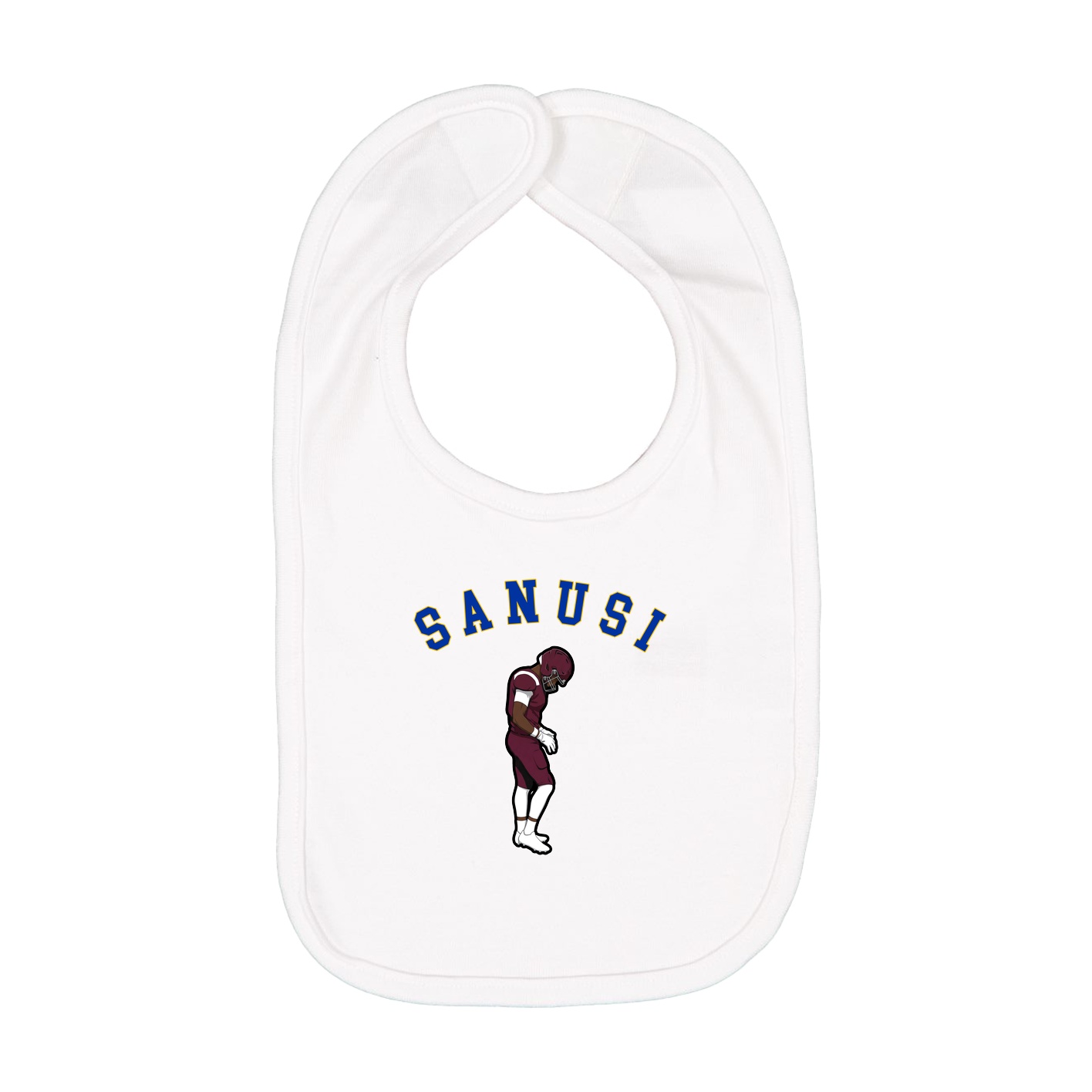 Infant Bib — Shirsey Arch in White