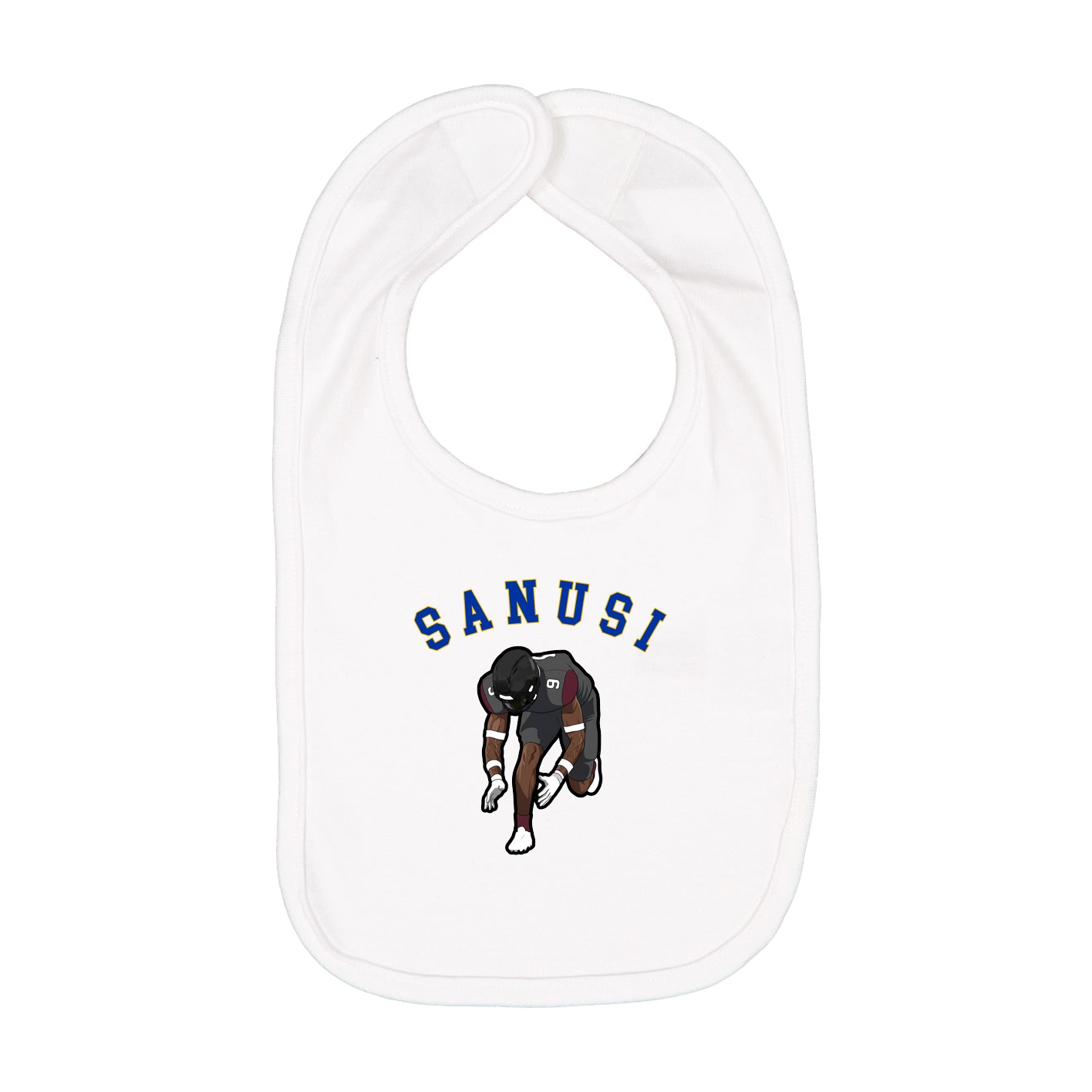 Infant Bib — Shirsey Arch in White