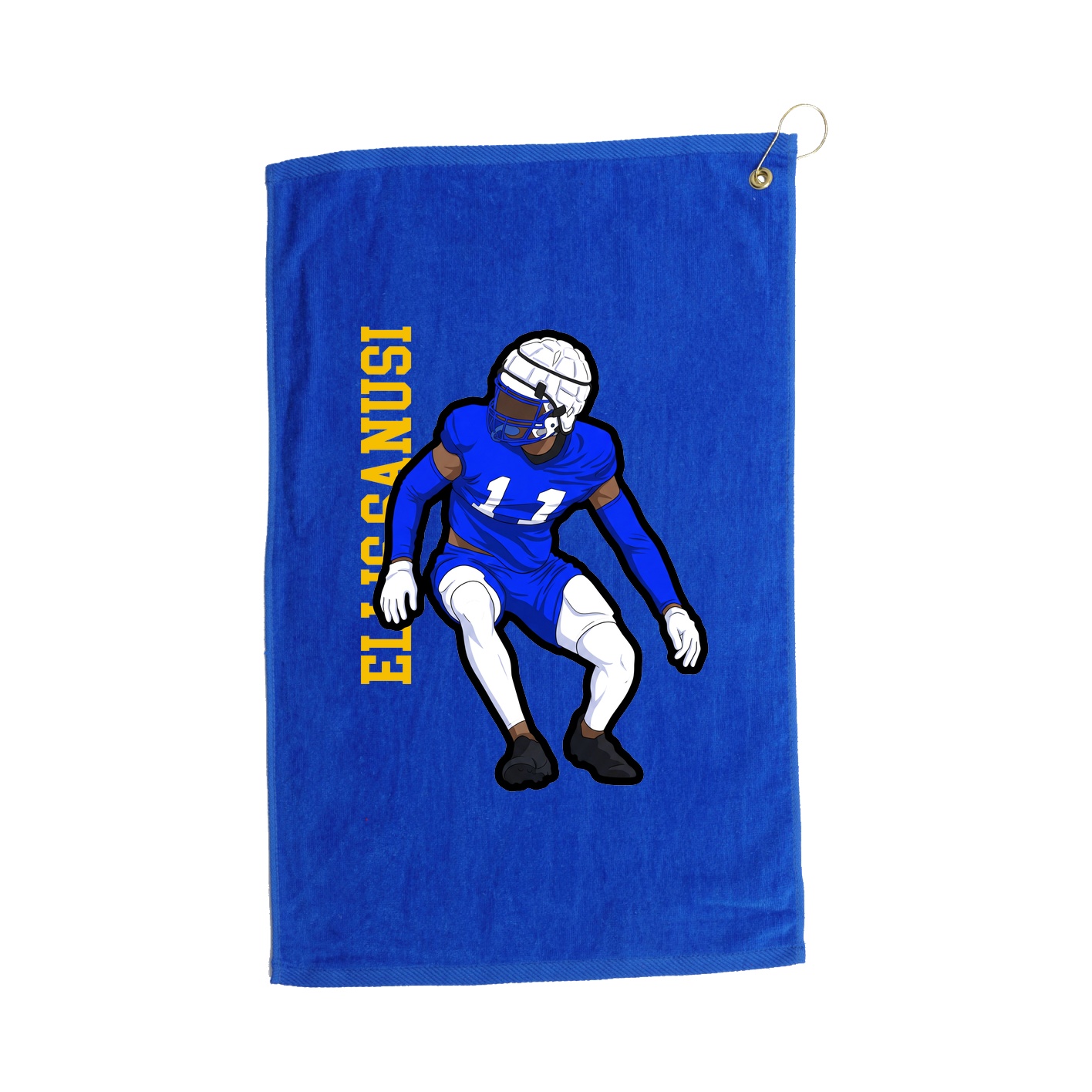 Golf Towel — Name Vertical in Royal