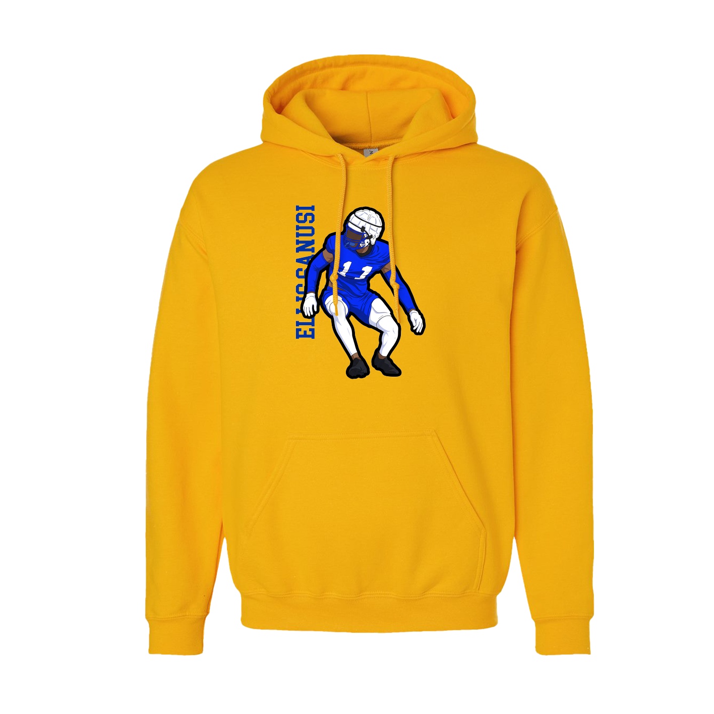 Hoodie — Name Vertical in Gold