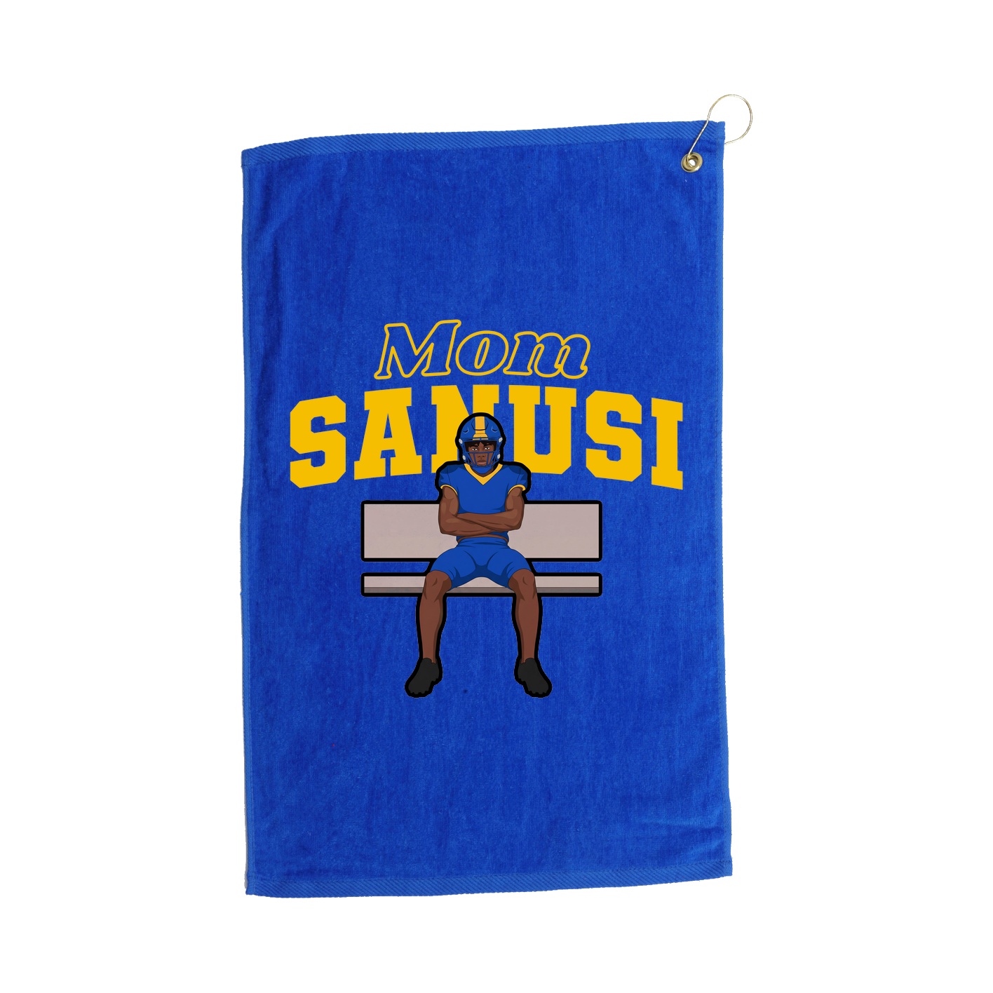 Golf Towel — Mothers Day Block in Royal