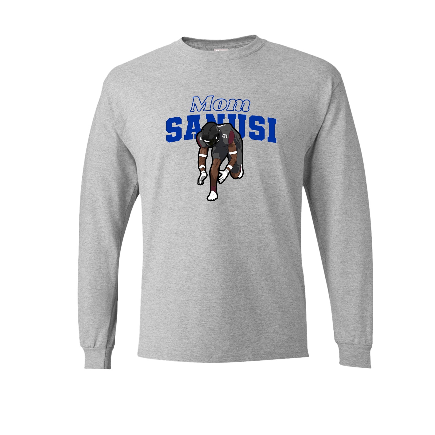 Long Sleeve Tee — Mothers Day Block in Grey