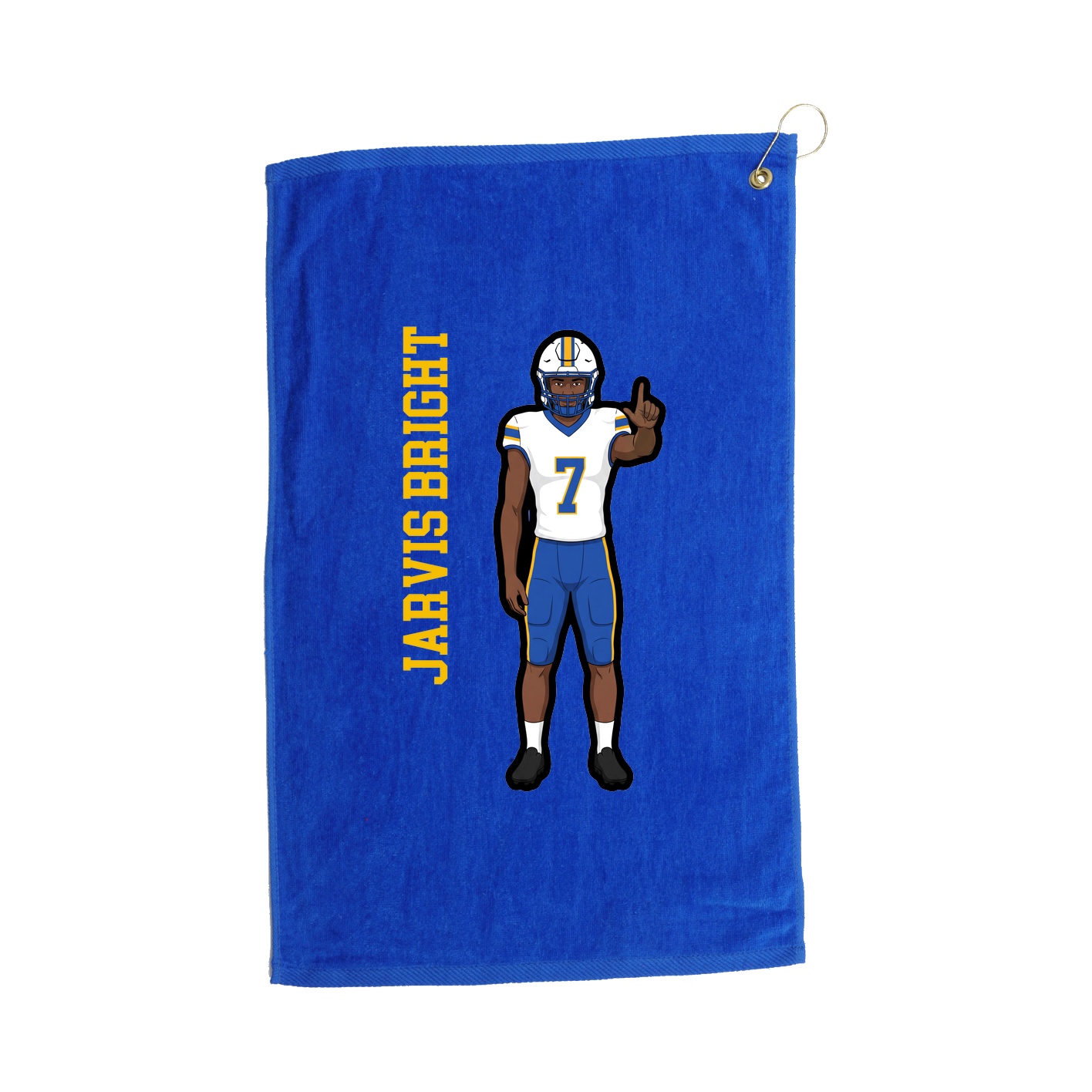 Golf Towel — Name Vertical in Royal