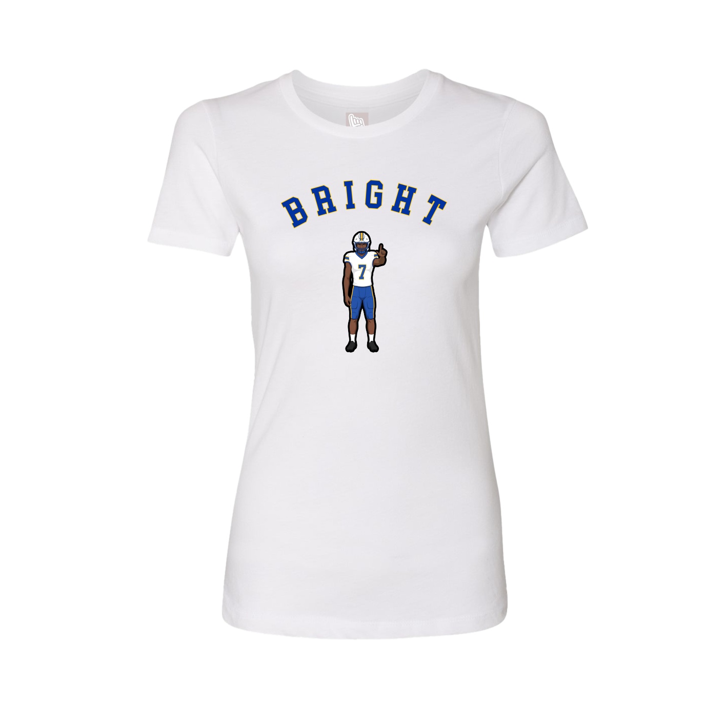 Fitted Women's Tee — Shirsey Arch in White