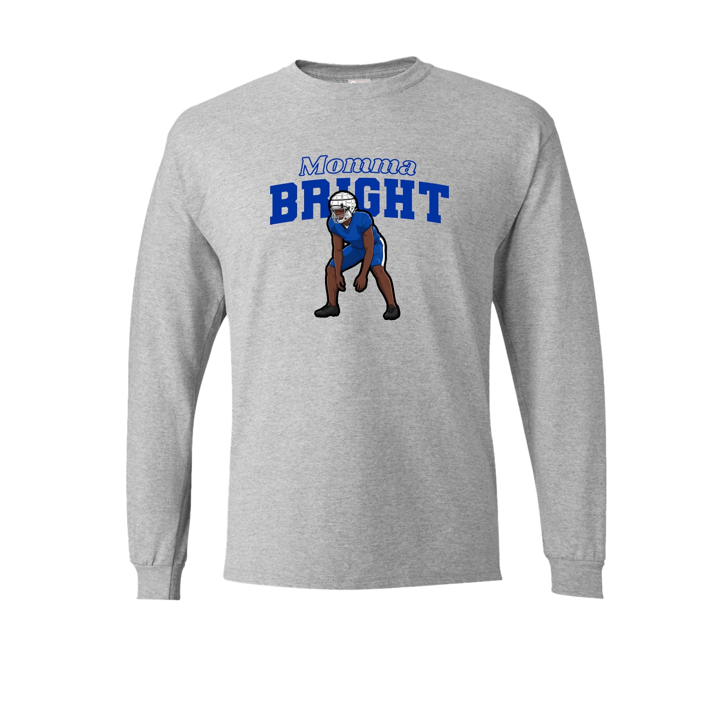 Long Sleeve Tee — Mothers Day Block in Grey