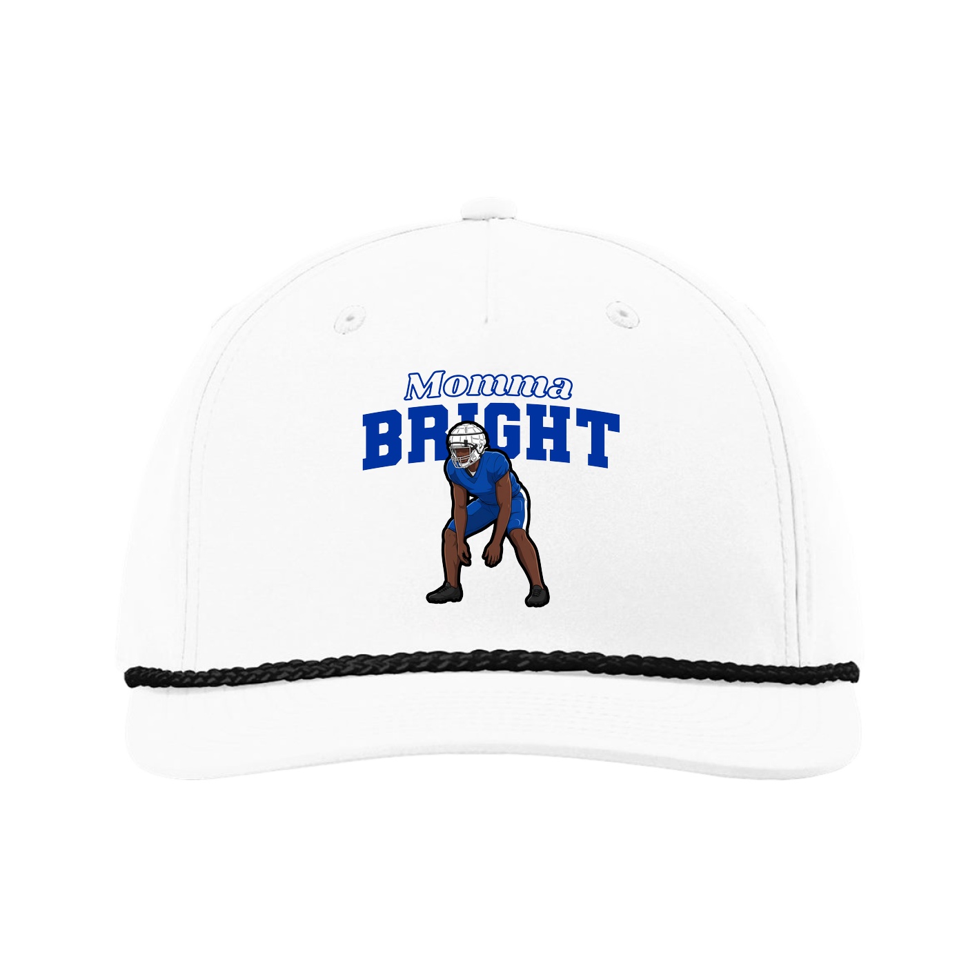 Five-Panel Classic Rope Cap — Mothers Day Block in White