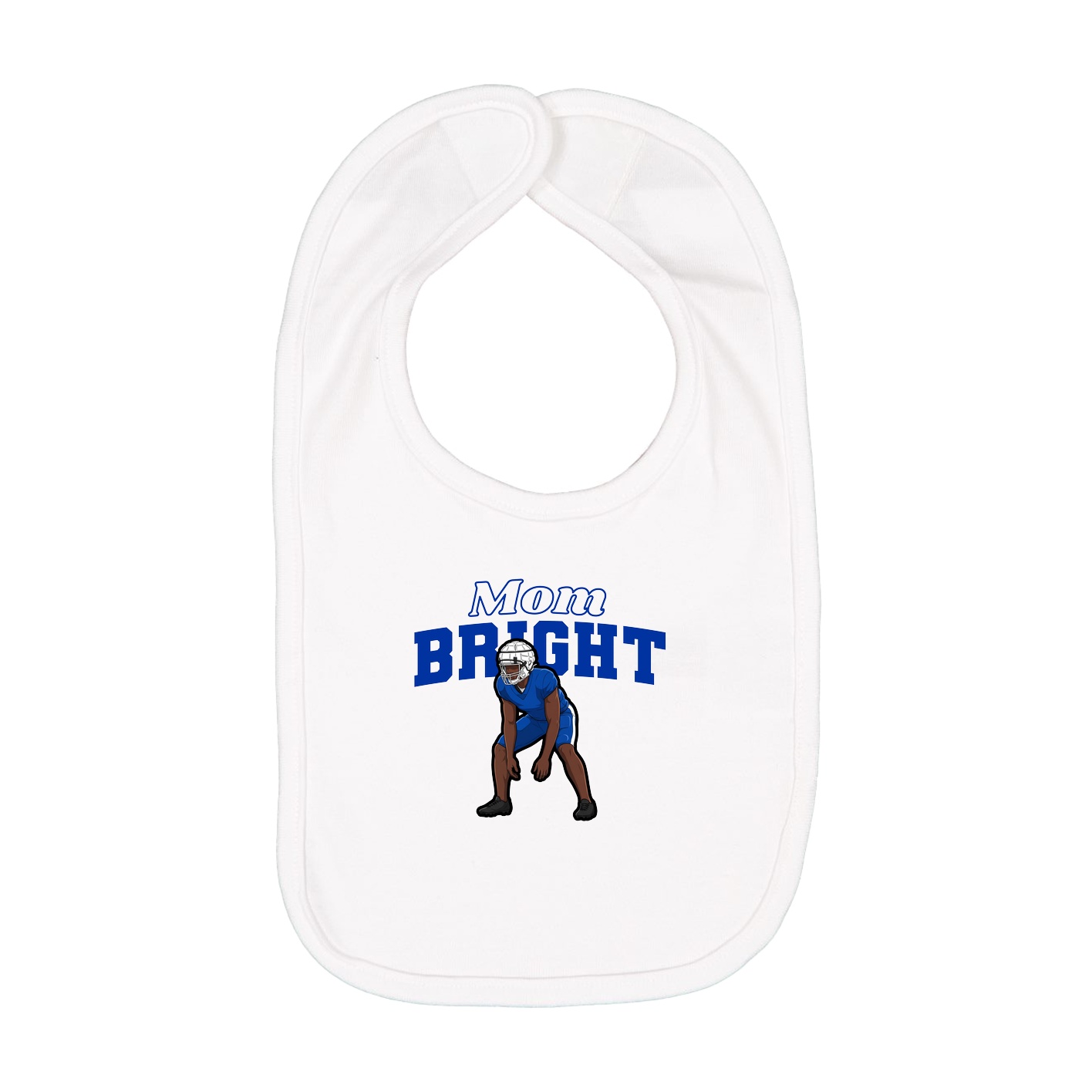 Infant Bib — Mothers Day Block in White