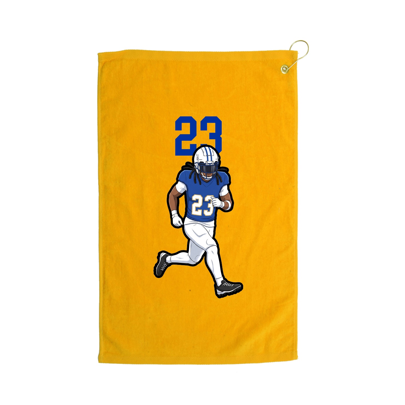 Golf Towel — Number Top in Gold