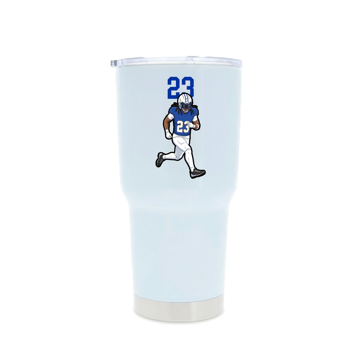 30oz Stainless Steel Tumbler — Number Top in White